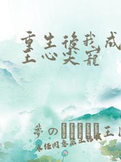 重生后我成了傻王心尖宠
