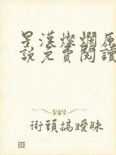 星汉灿烂原著小说免费阅读