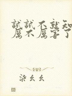 试试不就知道我厉不厉害了