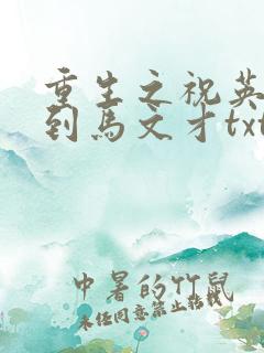 重生之祝英台遇到马文才txt