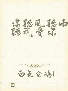 你听风听雨却不听我爱你