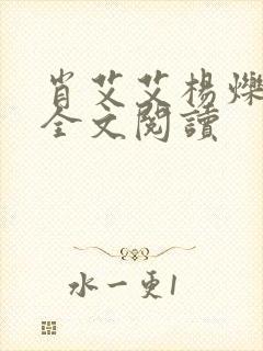 肖艾艾杨烁小说全文阅读