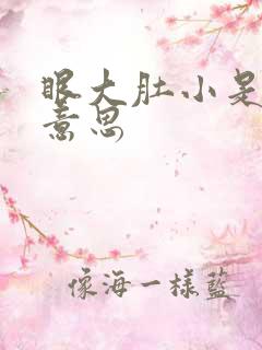 眼大肚小是什么意思