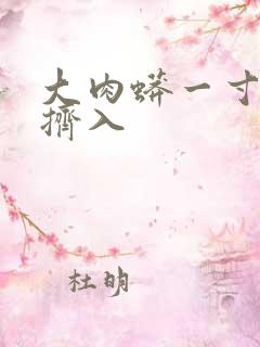 大肉蟒一寸一寸挤入