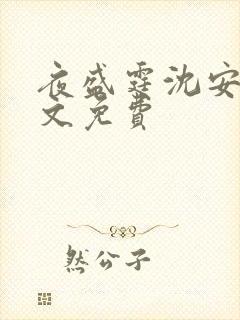 夜盛霆沈安然全文免费