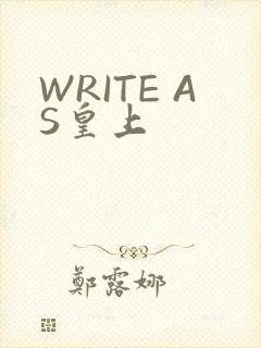 WRITE AS皇上