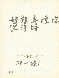 好想弄坏你南姜倪清时