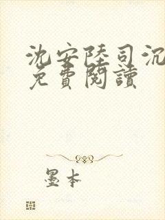 沈安陆司沉小说免费阅读