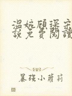 温婉顾琛宋芝小说免费阅读