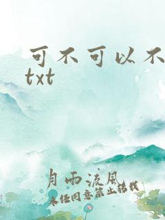 可不可以不嫁人txt