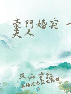 豪门婚宠 一品夫人