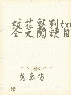 校花系列txt全文阅读目录