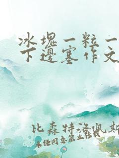 冰块一粒一粒往下边塞作文