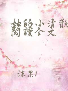 她的小清欢免费阅读全文