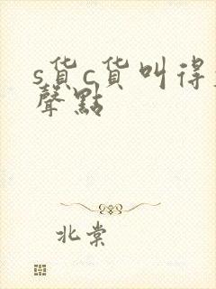 s货c货叫得大声点