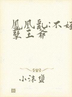凤凰乱:不嫁妖孽王爷