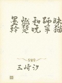墨燃和师昧同时干楚晚宁猫弄