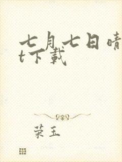 七月七日晴txt下载