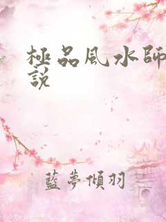 极品风水师 小说
