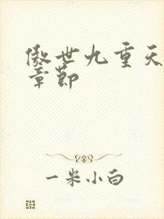 傲世九重天最新章节