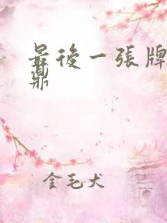 最后一张牌张鼎鼎