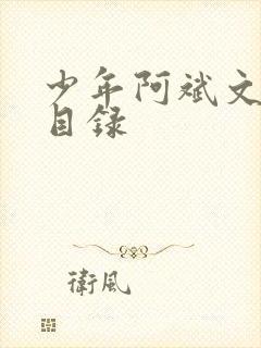 少年阿斌文说读目录