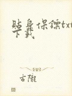 贴身保镖txt下载