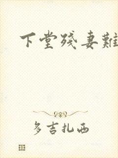 下堂残妻难再娶