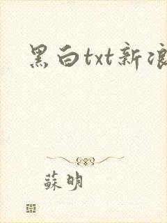 黑白txt新浪