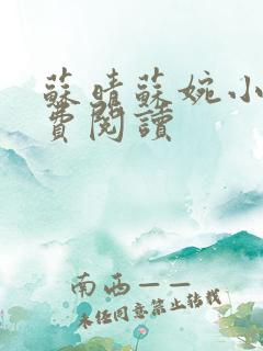 苏晴苏婉小说免费阅读