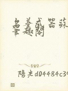 名养成器苏沫沫笔趣阁