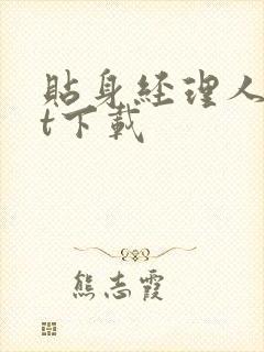 贴身经理人txt下载