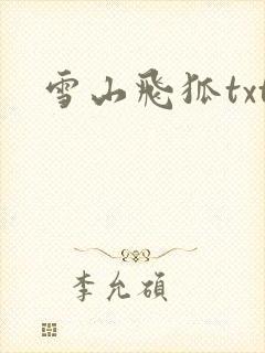 雪山飞狐txt