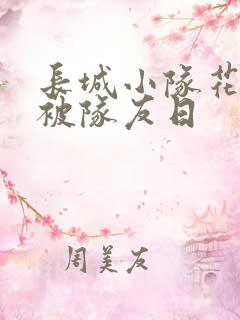 长城小队花木兰被队友日