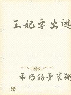 王妃要出逃