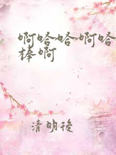 啊哈哈啊哈哈好棒啊