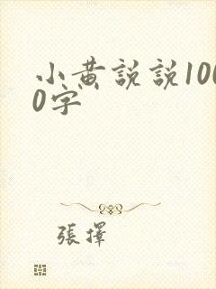 小黄说说1000字