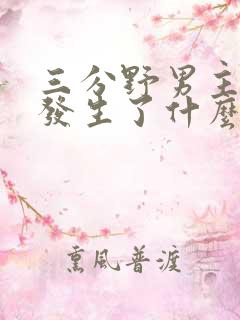 三分野男主当年发生了什么