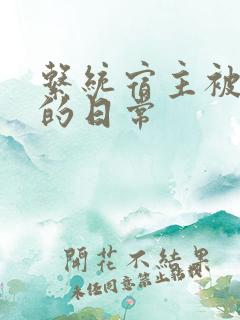 系统宿主被浇灌的日常