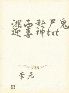 湘西赶尸鬼事之迎喜神txt