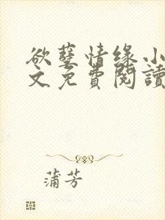 欲孽情缘小说全文免费阅读