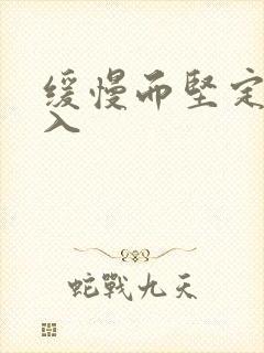 缓慢而坚定的刺入