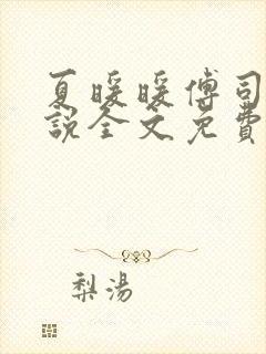 夏暖暖傅司寒小说全文免费阅读