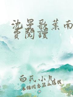 沈曼歌叶南玹免费阅读