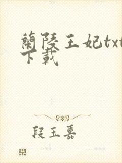 兰陵王妃txt下载