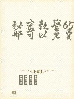 秘密教学65在哪可以免费阅读