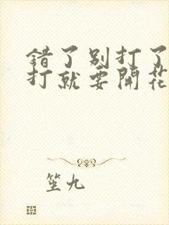 错了别打了 再打就要开花了