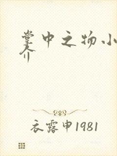 掌中之物小说简介