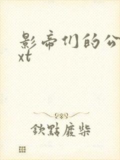 影帝们的公寓txt