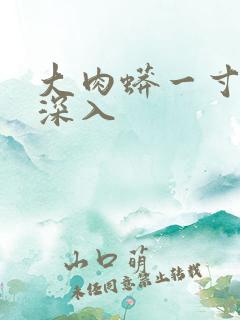 大肉蟒一寸寸地深入